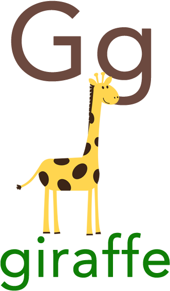 Baby Abc Flashcard - Giraffe (400x600)
