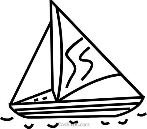 Sailboat Royalty Free Vector Clip Art Illustration - Sail (480x421)