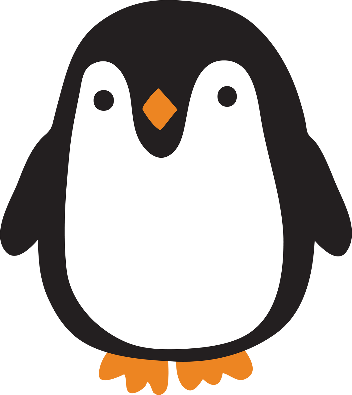 Penguin Svg Cut File - Adã©lie Penguin (1141x1280)