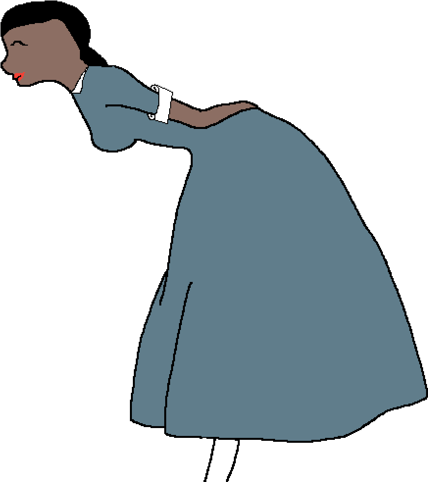 Bowing Girl - Cartoon (1000x1000)