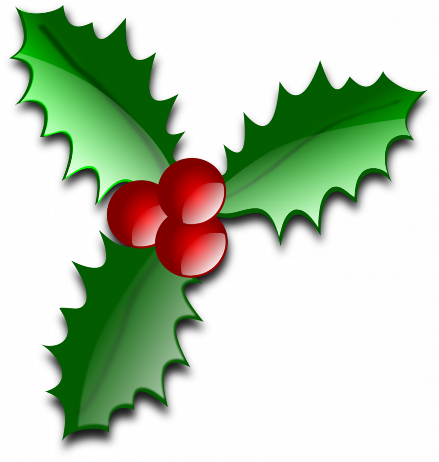 Holly Christmas Png Clipart Christmas Day Common Holly - Holiday Clip Art (900x947)