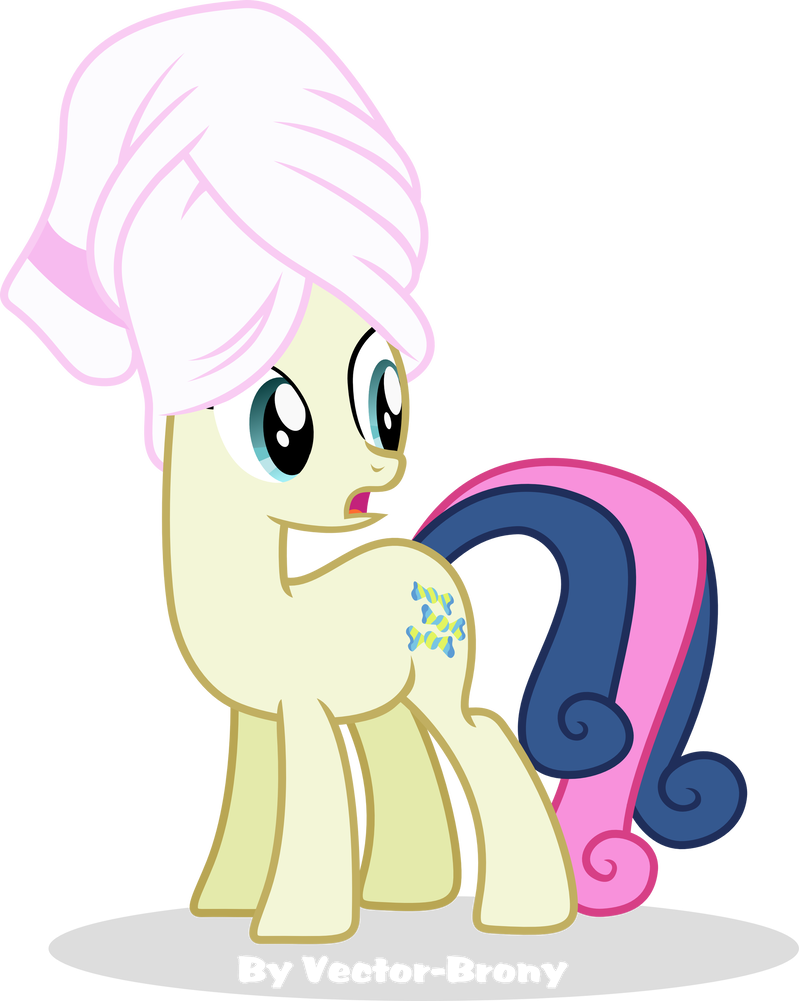 Bonbon In Her Bath Towel By Vector-brony - Bon Bon My Little Pony (799x1001)