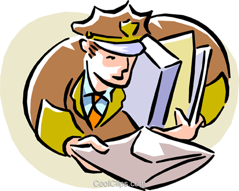 Delivery Man Royalty Free Vector Clip Art Illustration - Delivery Man Royalty Free Vector Clip Art Illustration (480x384)