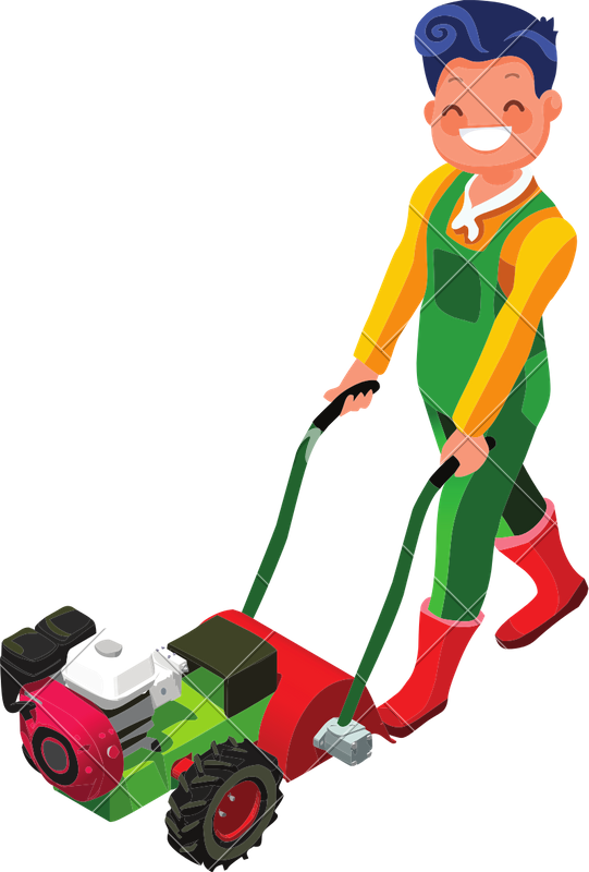 Hoe Man Farmer - Cartoon (541x800)