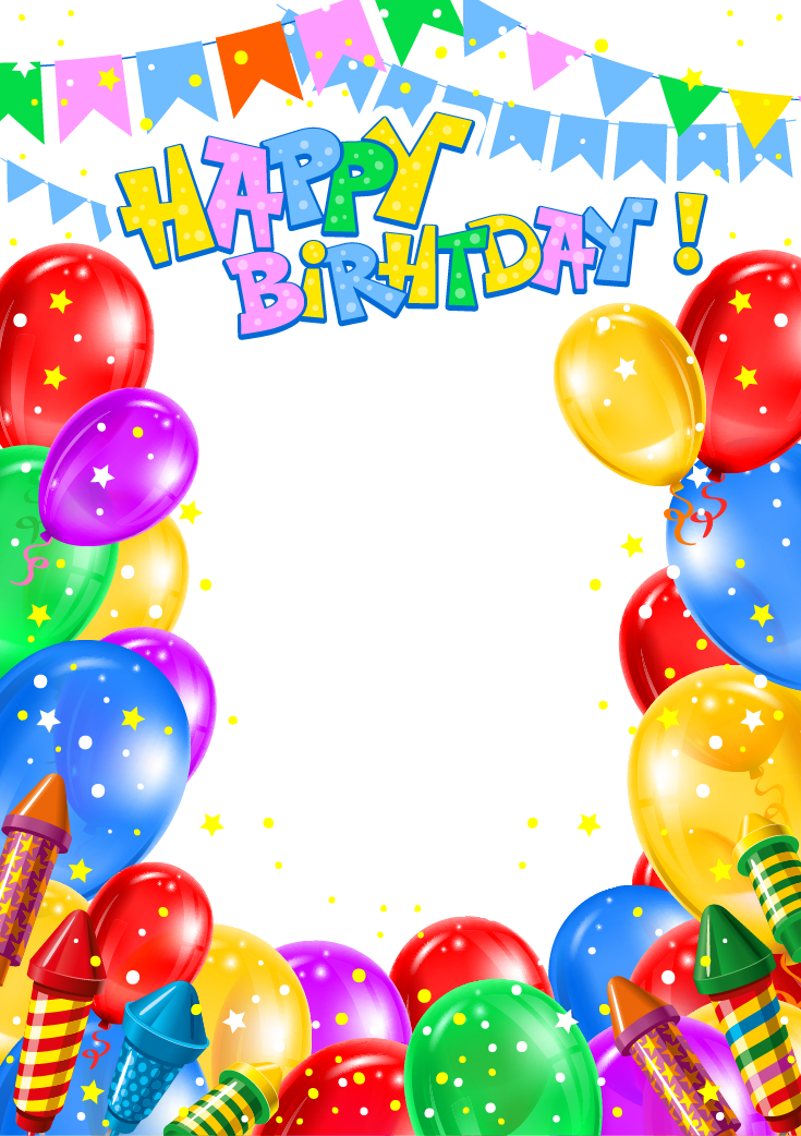Birthday Clips, Happy Birthday Gifts, Birthday Balloons, - Birthday Banner Hd Image Png (735x1042)