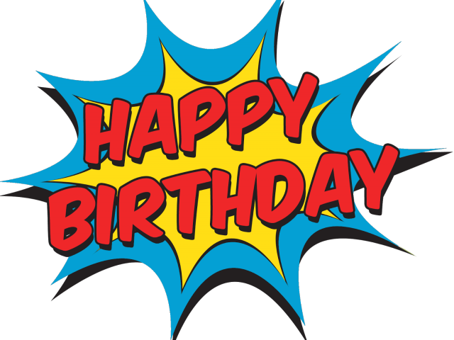 Batman Clipart Birthday - Happy Birthday Comic Png (640x480)