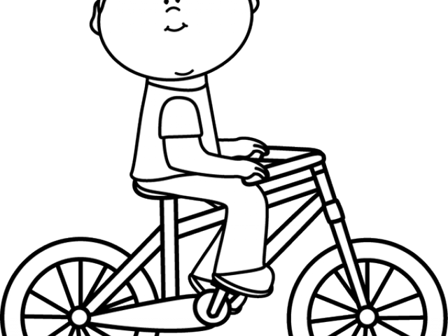 Cycling Clipart Tricycle - Bicycle Clip Art Black And White (640x480)