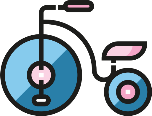 Tricycle, Transport, Vehicle Icon With Png And Vector - Bicycle (512x512)