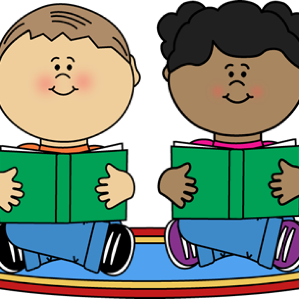 Reading Clipart Free Partner Reading Clipart Free Buddy - Children Relaxing Clipart (1024x1024)