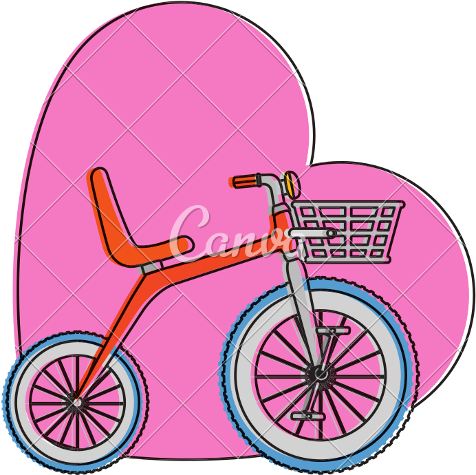 Cute Tricycle With Heart - Cute Tricycle With Heart (800x800)