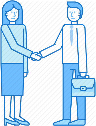 Handshake Clipart Man Woman - Business (393x512)
