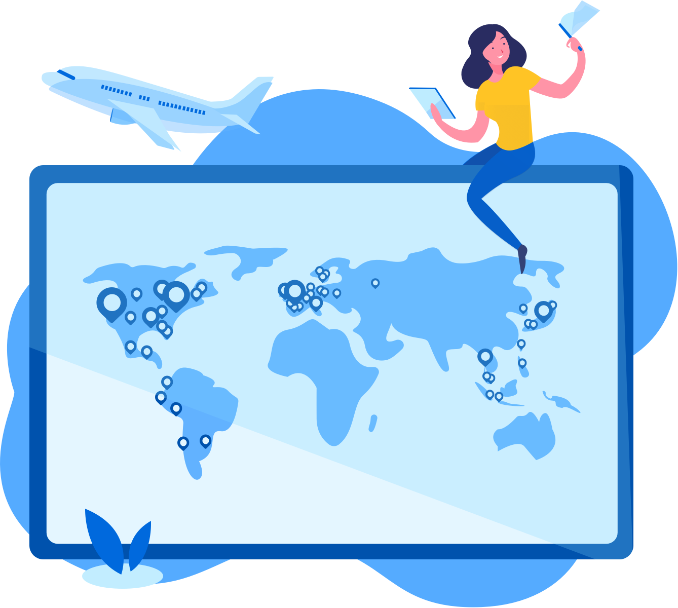 Partner World Map - Developed And Developing World (1338x1200)