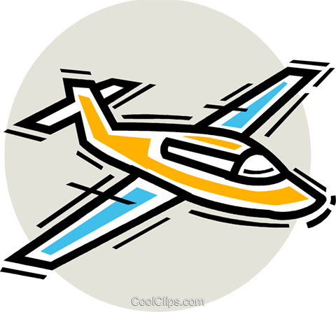 Lear Jets Royalty Free Vector Clip Art Illustration - Monoplane (480x446)
