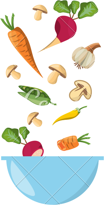 Vegetables Salad Bowl - Salad Bowl Vector Free (800x800)