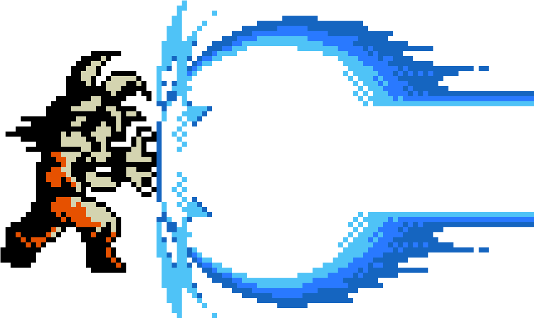 Dragon Ball-z - Sangoku Kamehameha Pixel Art (1100x1000)