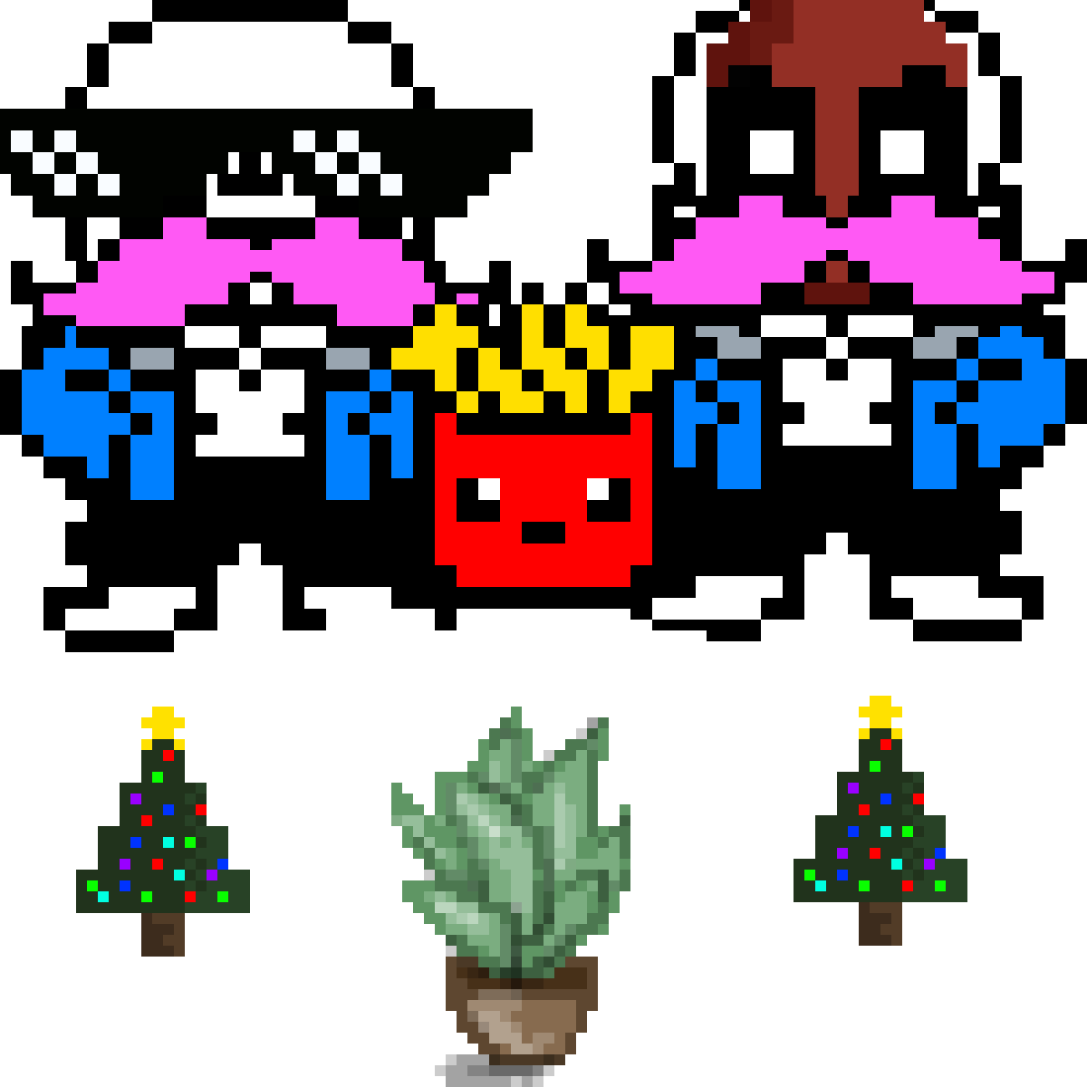 Venus Men [pixel Art] - Frisk And Sans Fusion (1200x1200)