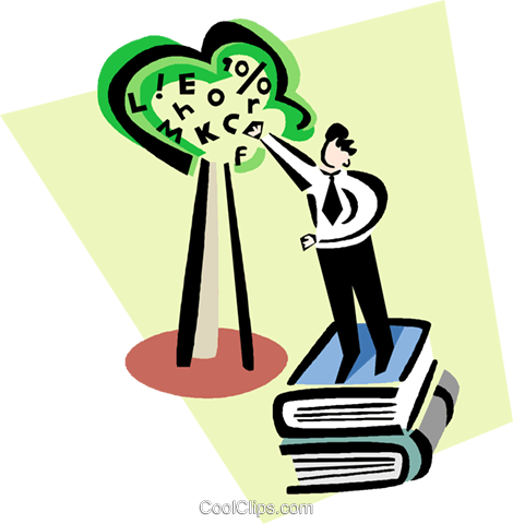 Businessman Standing On Text Books Royalty Free Vector - Businessman Standing On Text Books Royalty Free Vector (470x480)