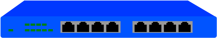 Medium Image - Network Switch Clip Art (800x172)