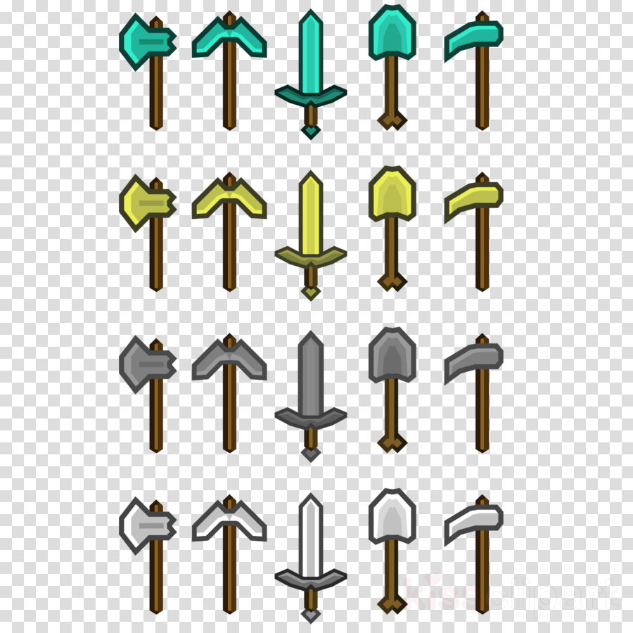 Download Pp4u Popular Video Game Tools Printed Light - Minecraft Como Dibujar Una Pala (900x900)