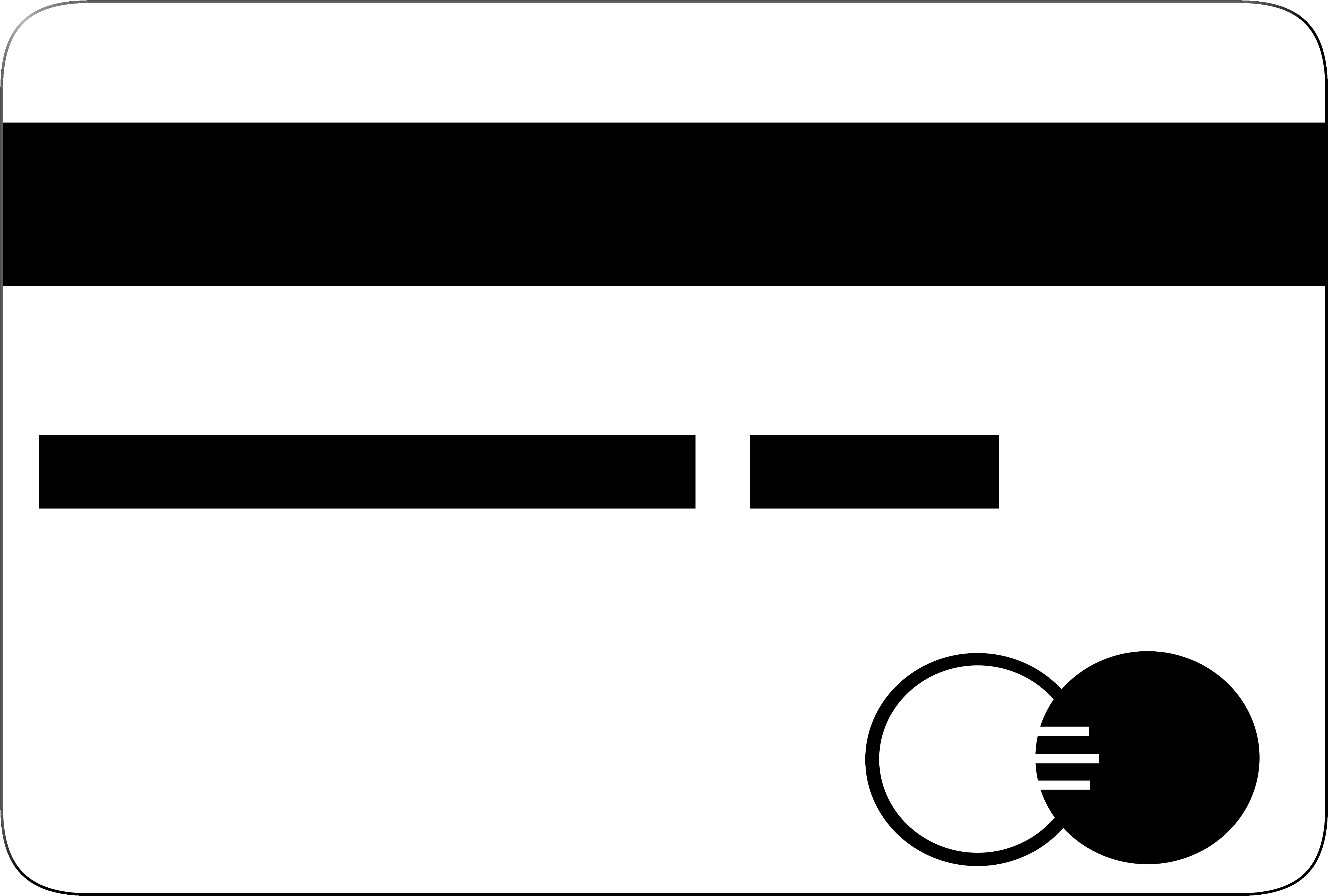 Credit Card In Black And White Color Png Image - Credit Card In Black And White Color Png Image (5120x3840)