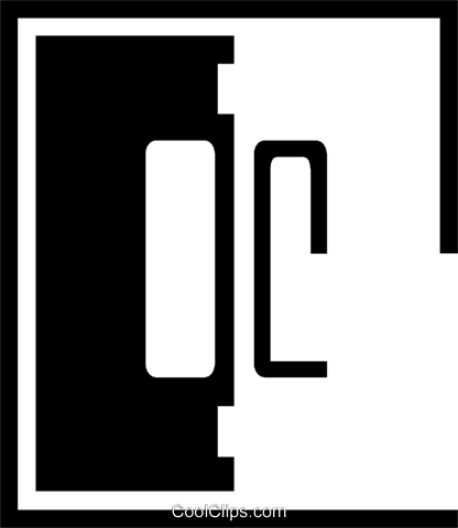 Light Switch Royalty Free Vector Clip Art Illustration - Black-and-white (416x480)