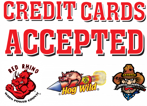 Credit Cards Accepted Sign - Red Rhino (570x410)