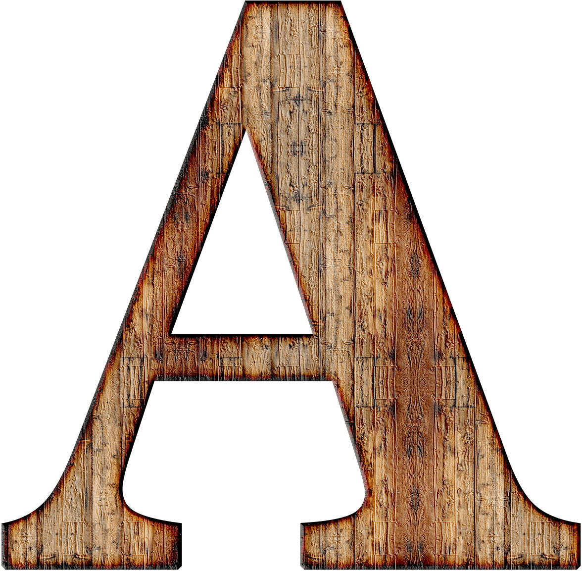Wooden Letter A Png (1280x1241)