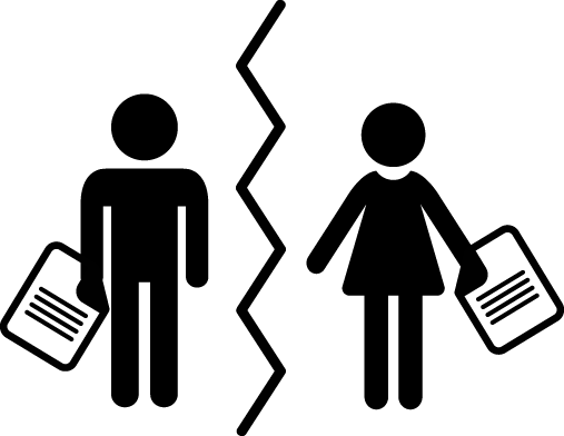 Get Divorced Clip Art , Png Download - Divorced Clipart (507x392)