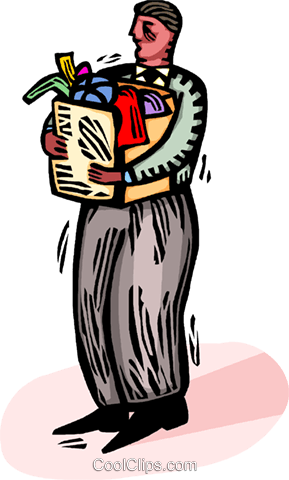 Man With A Box Of Clothes Royalty Free Vector Clip - Man With A Box Of Clothes Royalty Free Vector Clip (289x480)
