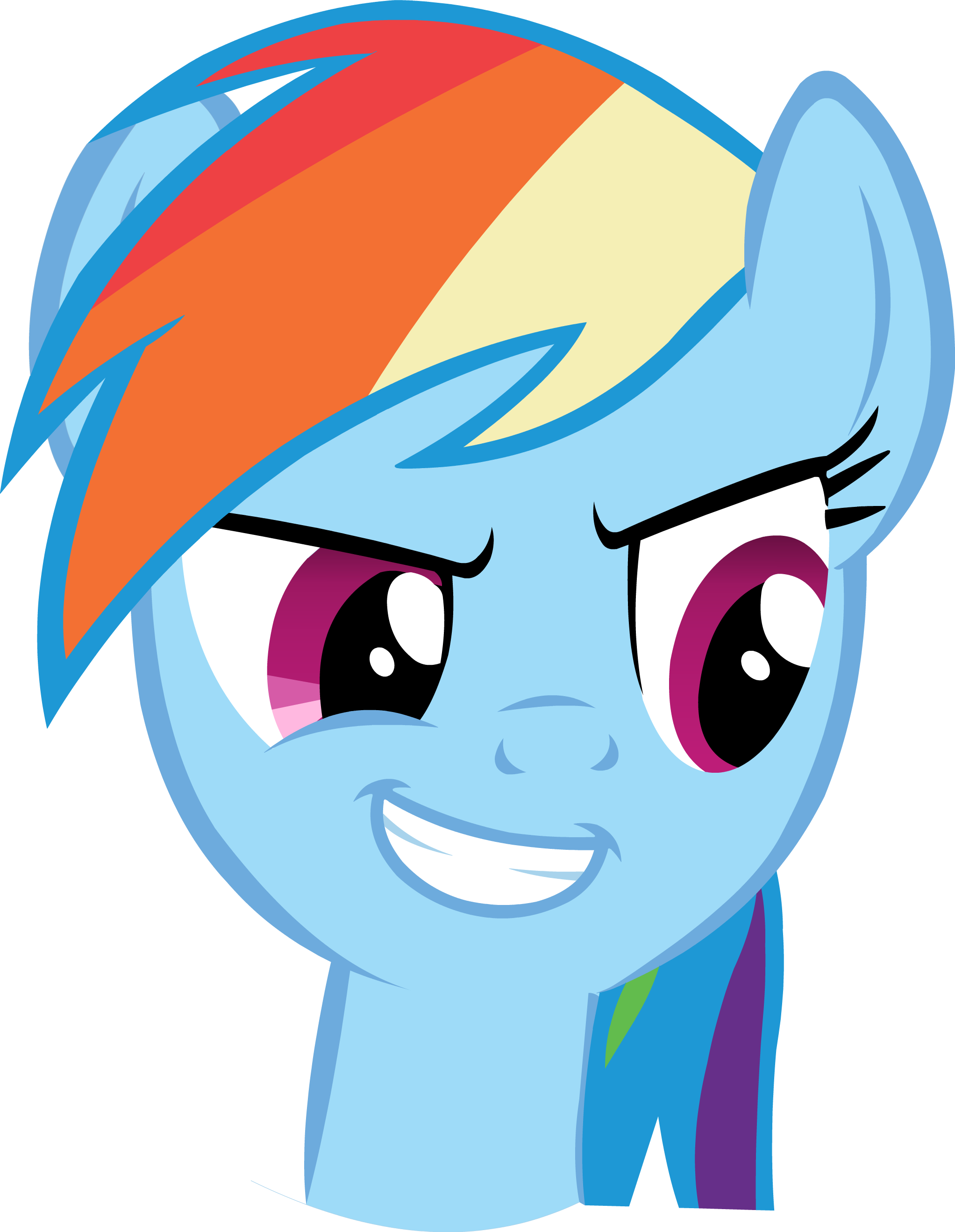 2044 X 2637 13 - Rainbow Dash Look Up (2044x2637)