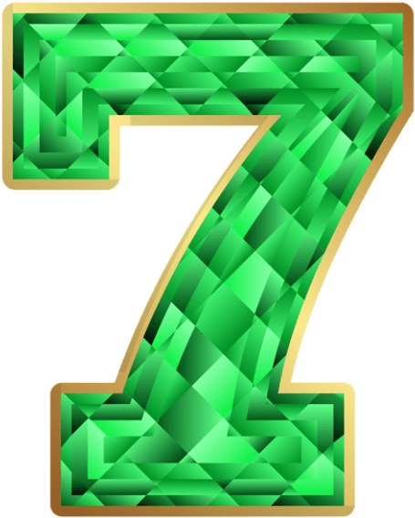 Download Emerald Number Seven Clipart Png Photo - Emerald Clipart (480x578)