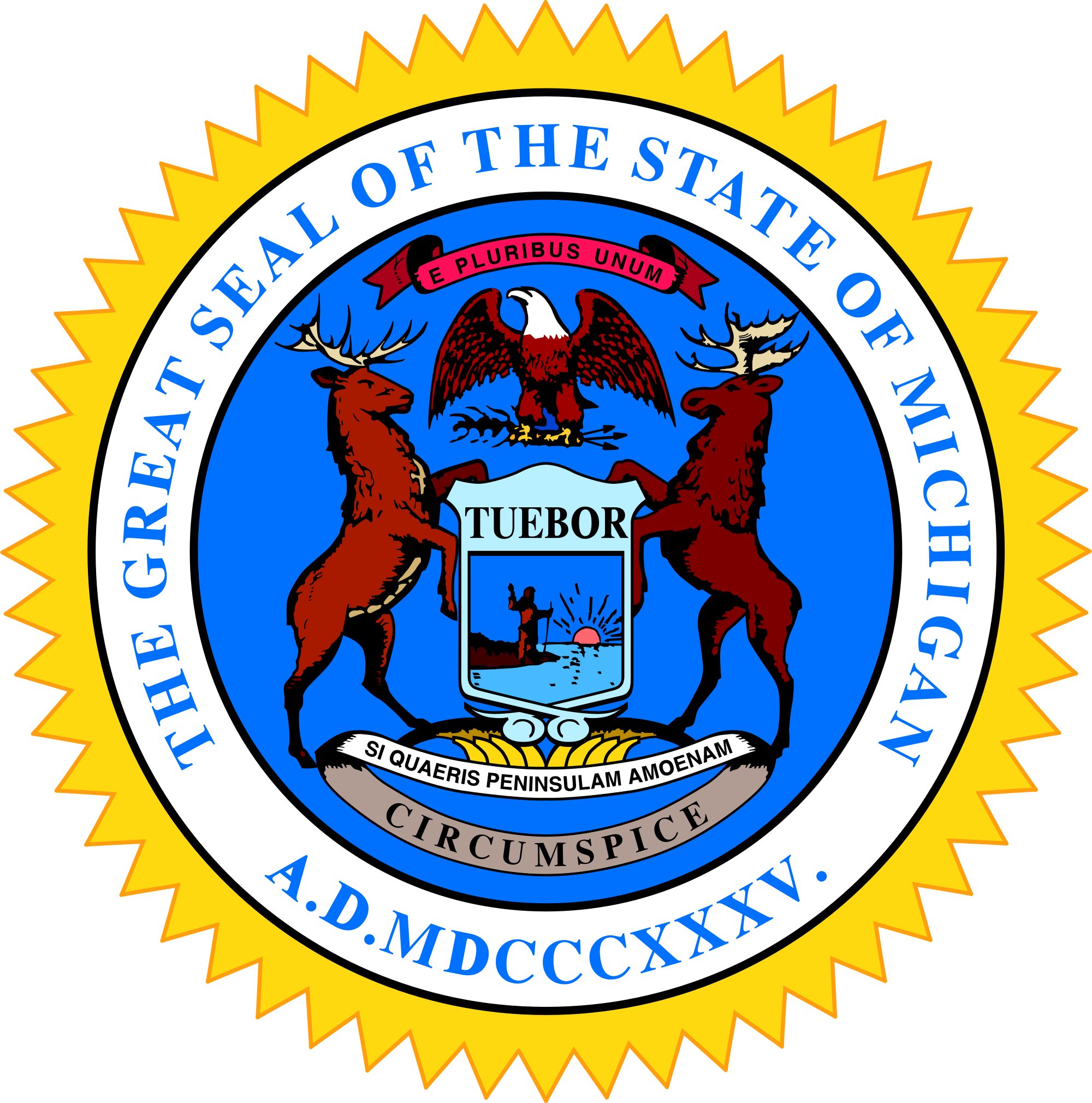 2000 X 2020 3 - Michigan State Seal Png (2000x2020)