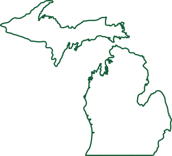 600 X 546 1 - Michigan Map Outline (600x546)