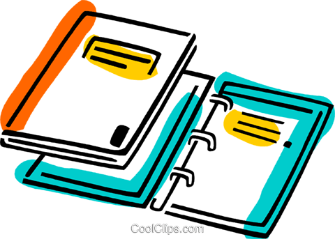 3-ring Binders Royalty Free Vector Clip Art Illustration - 3-ring Binders Royalty Free Vector Clip Art Illustration (480x343)