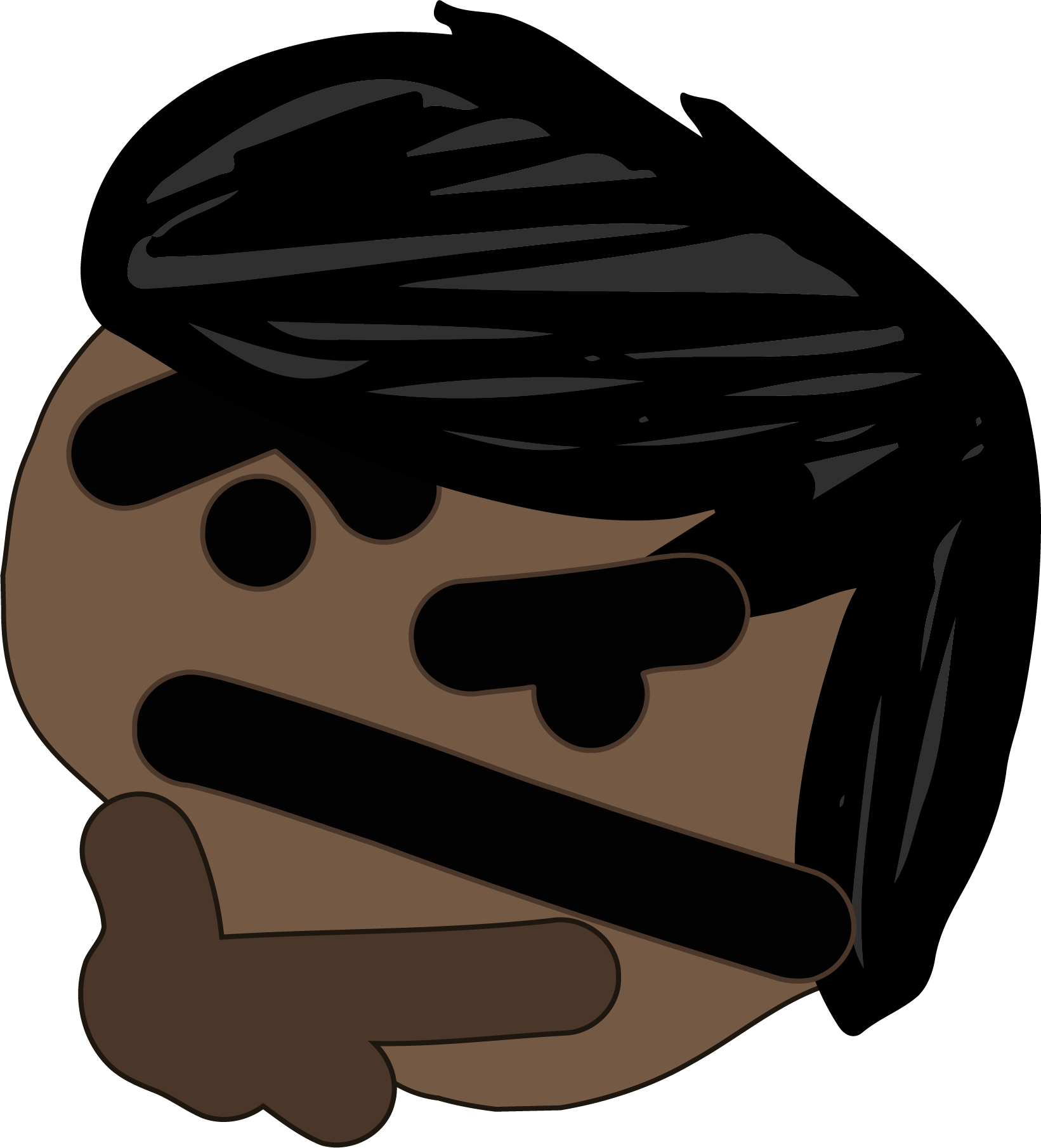 Jooshthonk - Thumb - - Dank Emoji Thinking Png (1641x1809)