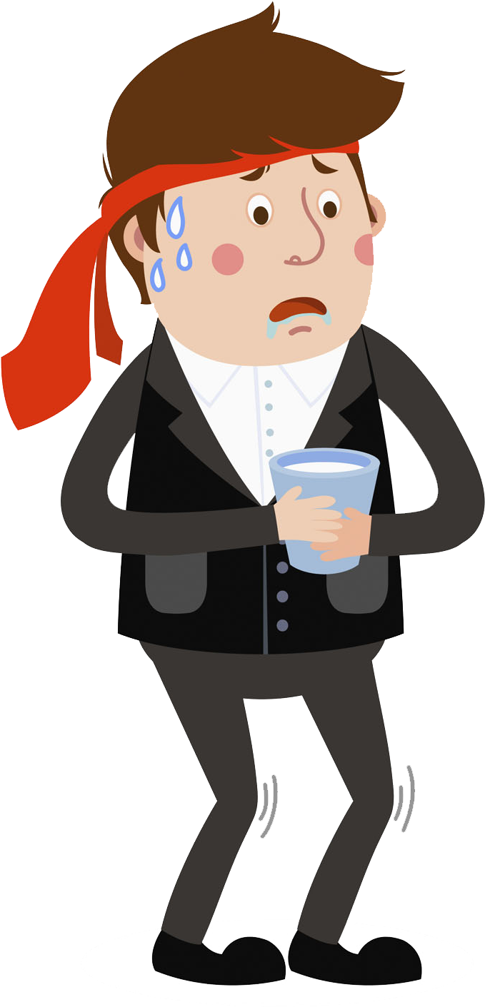 Transprent Png Free Download Human Behavior Profession - Sick Man Cartoon Png (1869x1869)