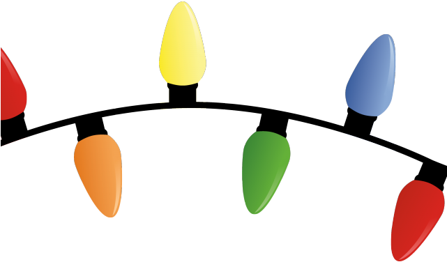 Christmas Lights Clipart Printable - Christmas Light String Clipart (640x480)