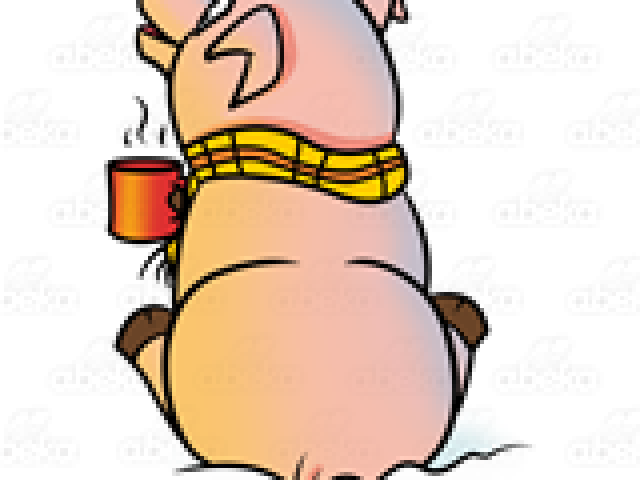 Pig Clipart Winter - Cartoon (640x480)