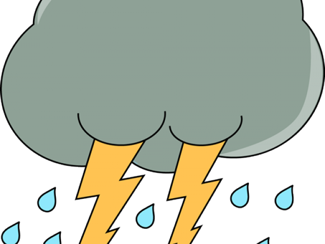 Lightning Clipart Rain - Weather Clipart (640x480)