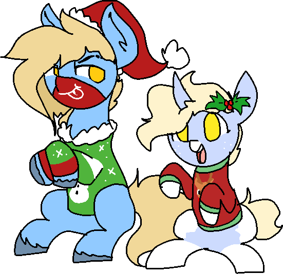 Nootaz, Christmas Sweater, Clothes, Holly, Oc, Oc - Cartoon (551x535)