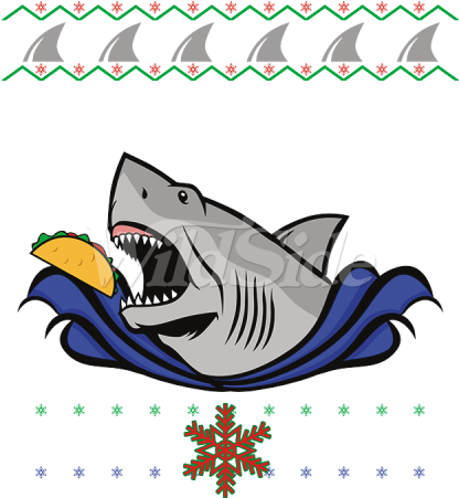 Taco Shark Christmas Sweater - Taco Shark Christmas Sweater (450x450)