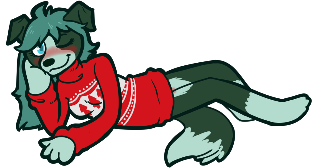 Nothing But Christmas Sweater Ych - Cartoon (1116x628)