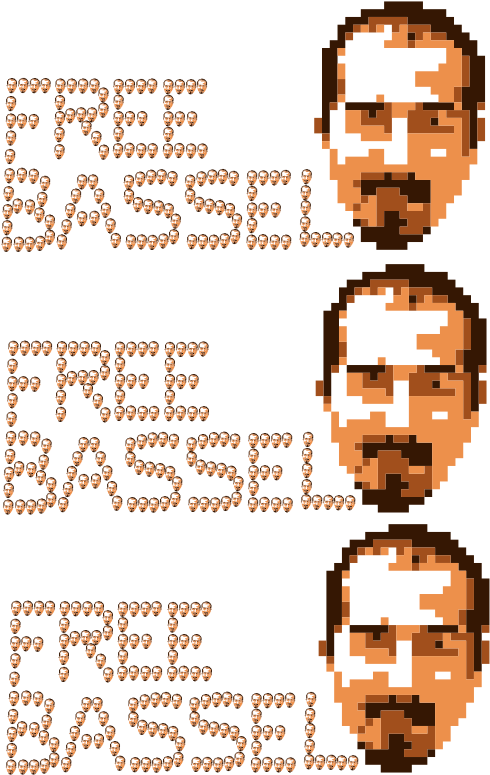 Freebassel 2014 8bit 3heads Clip Art - Freebassel 2014 8bit 3heads Clip Art (566x800)