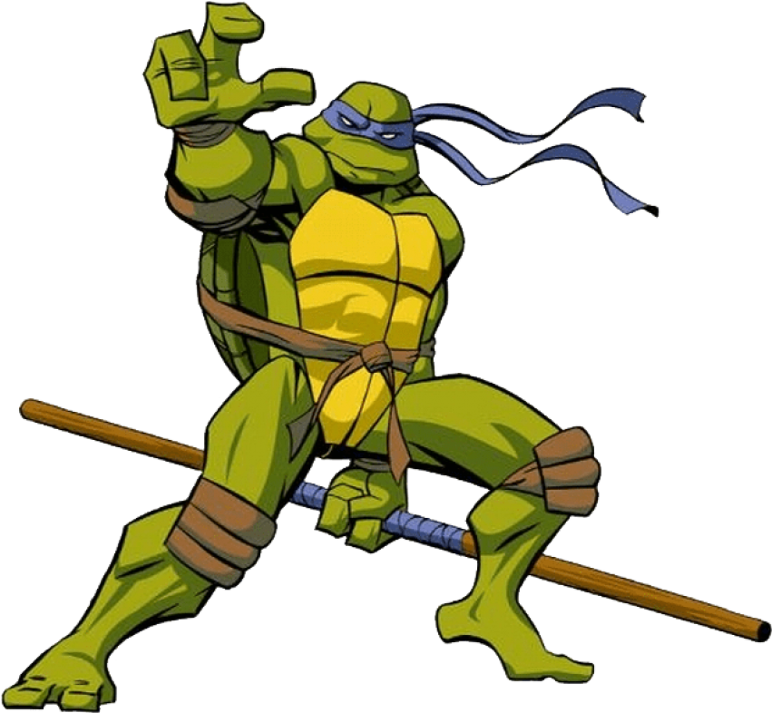 Free Png Download Ninja Tutle Donatello Clipart Png - Donatello Ninja Turtle Cartoon (850x793)