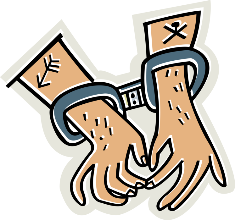 Handcuffs And Leg Irons Royalty Free Vector Clip Art - Handcuffs And Leg Irons Royalty Free Vector Clip Art (747x700)