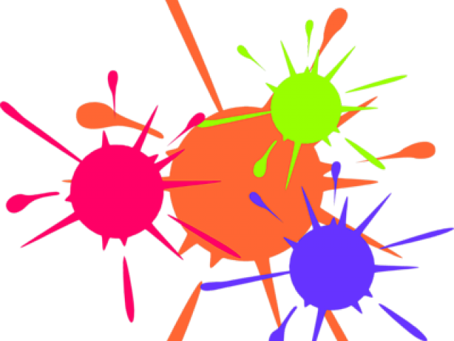 Painting Clipart Messy - Paint Splatter No Background (640x480)