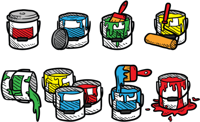 Paint Pot Icons Vector - Paint Pot Icons Vector (713x490)