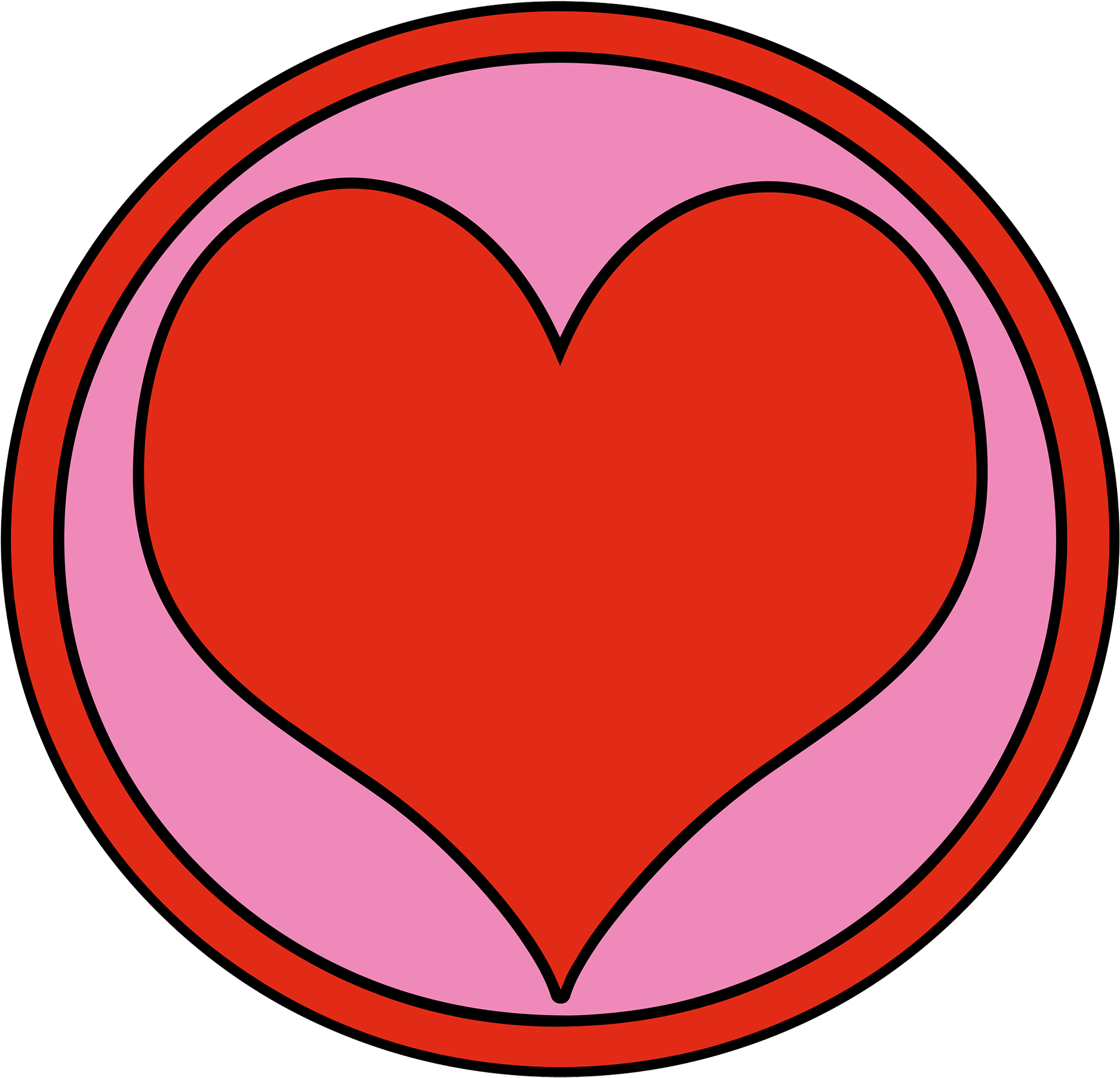 Heart With Circle Borderdownload Now - Heart (2000x1920)