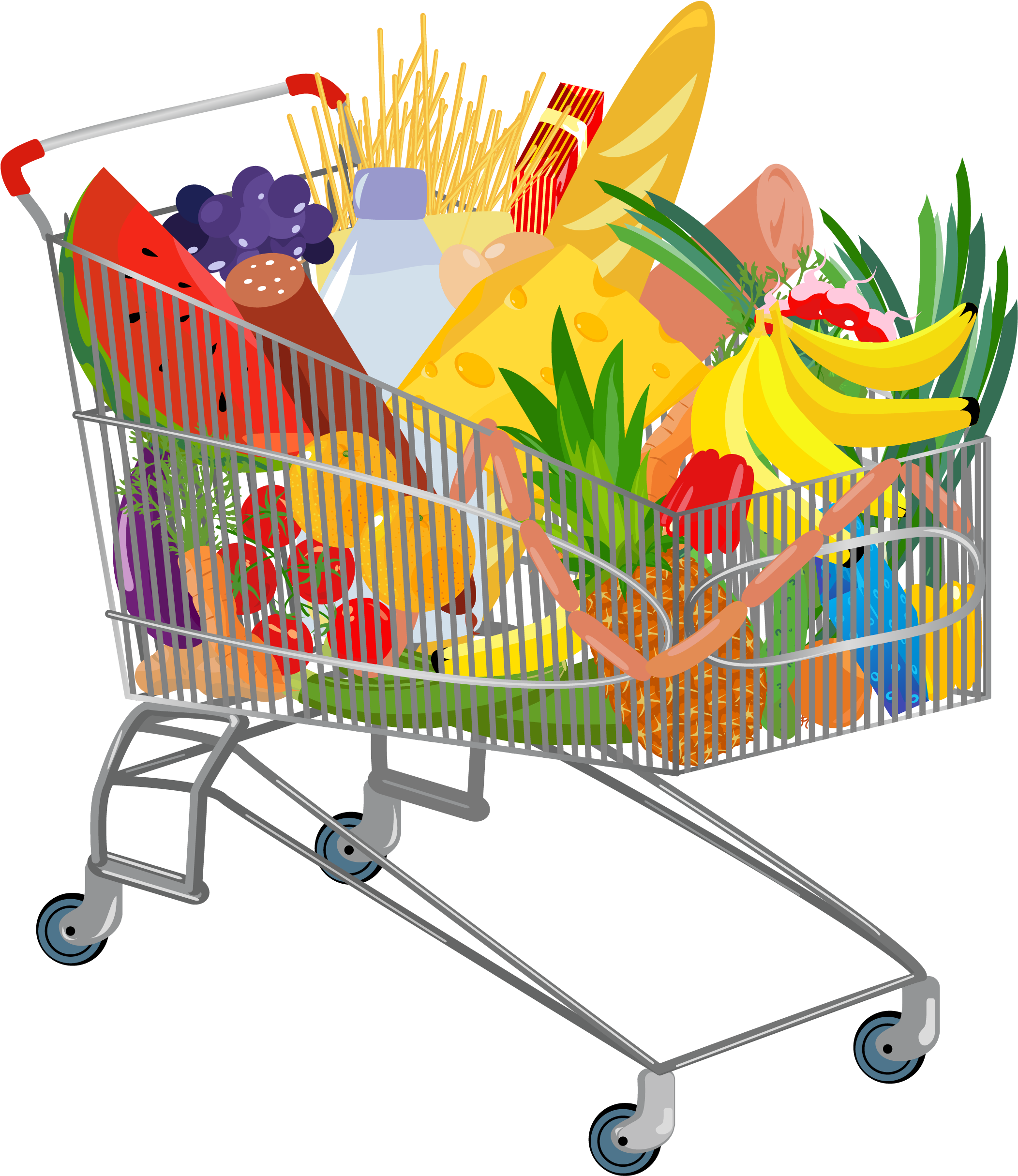 Pineapple In Shopping Cart - Carrinho De Compras No Mercado (3333x2500)