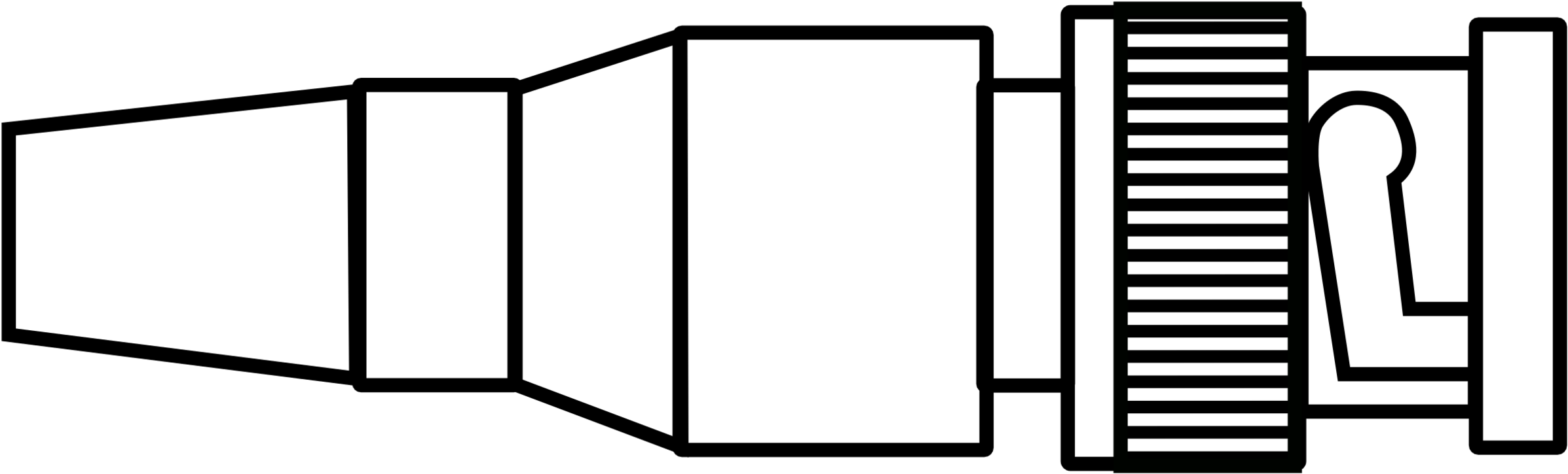 Bnc Connector Electrical Connector Computer Icons Gender - Bnc Connector Clip Art (2419x750)